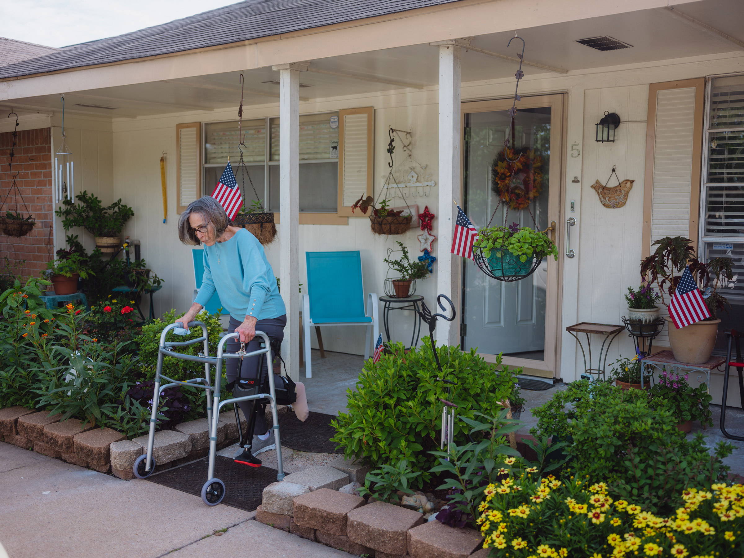 Thompson now feels more comfortable navigating her home. “I’m very independent,” she says.