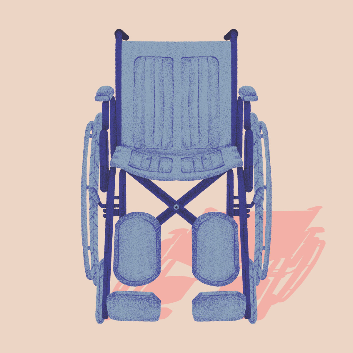 An empty wheelchair