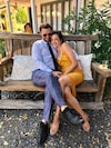 Morgan and Slevin attend a friend's wedding in Santa Clara, Calif., in April 2019. 